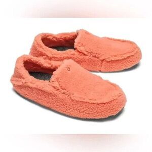 OluKai Nohea Heu Fuzzy Slipper Womens 6 Pikled Ginger Slip On NEW